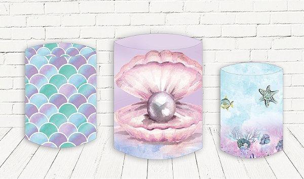 Trio De Capas P/ Cilindros Sublimado Sereia Veste Fácil