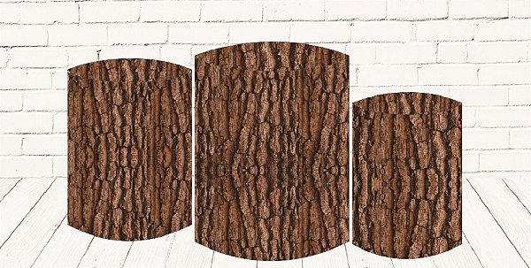 Trio De Capas P/ Cilindros Sublimado Madeira Veste Fácil