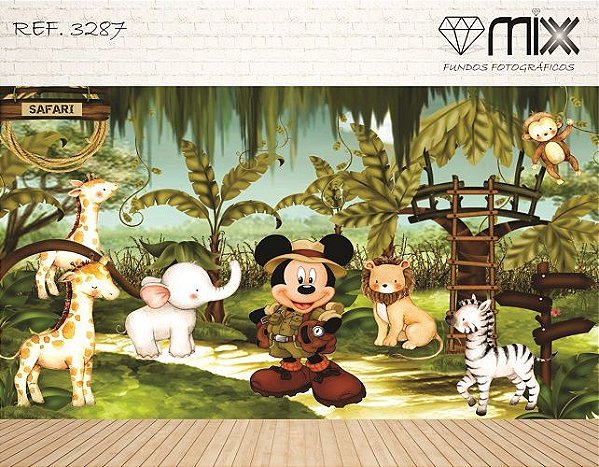 Painel Retangular Decorativo Para Festa Safari