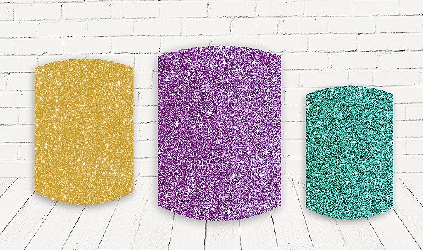 Trio De Capas P/ Cilindros Sublimado Glitter Veste Fácil