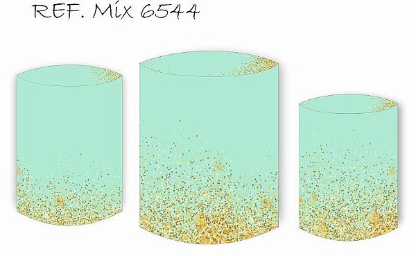 Trio De Capas P/ Cilindros Sublimado Glitter Veste Fácil