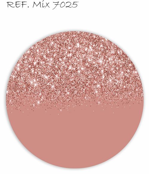 Painel Festa Redondo Sublimado Glitter C/elástico