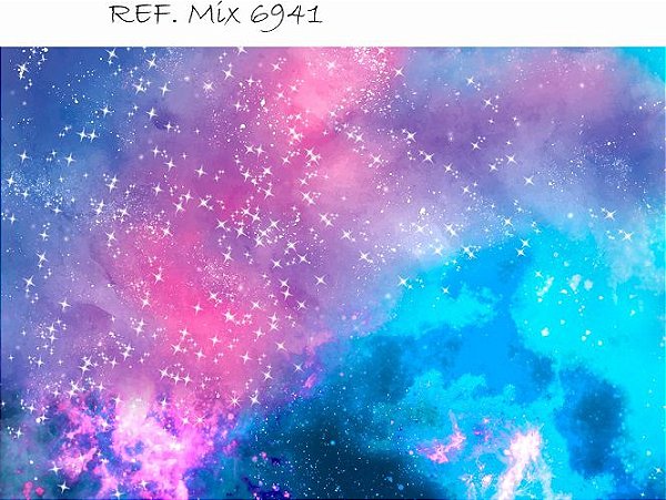 Painel Retangular Decorativo Para Festa Galáxia