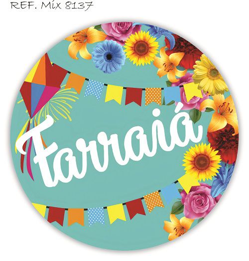 Painel Festa Redondo Sublimado Festa Junina, São João C/elástico