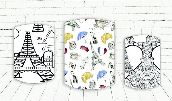 Trio De Capas P/ Cilindros Sublimado Paris Veste Fácil