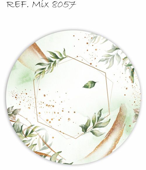 Painel Festa Redondo Sublimado Floral C/elástico