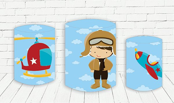 Trio De Capas P/ Cilindros Sublimado Aviador Veste Fácil