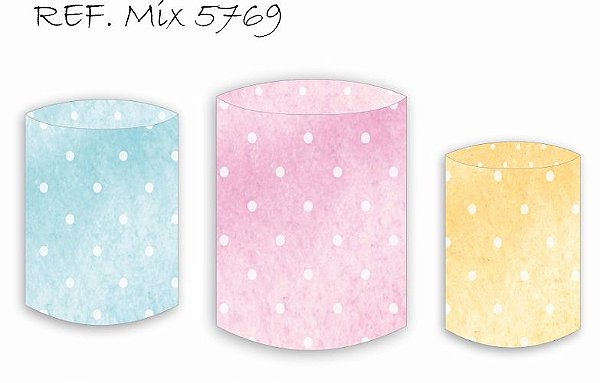 Trio De Capas P/ Cilindros Sublimado Poá Veste Fácil