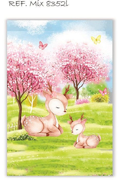Painel Retangular Decorativo Para Festa Bosque