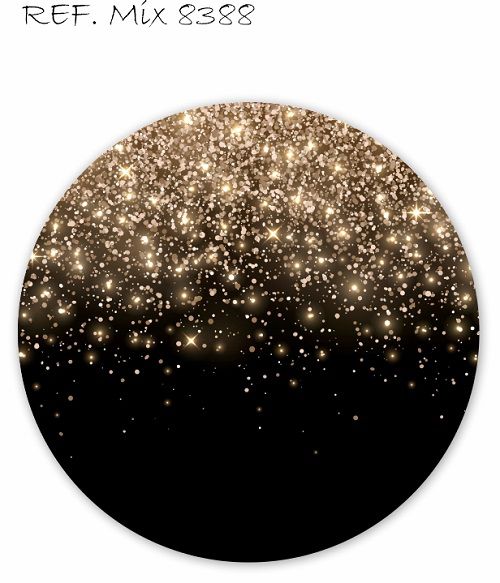 Painel Festa Redondo Sublimado Glitter C/elástico