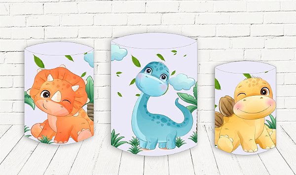 Trio De Capas P/ Cilindros Sublimado Baby Dino Veste Fácil
