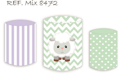 Trio De Capas P/ Cilindros Sublimado Ovelhinha Veste Fácil