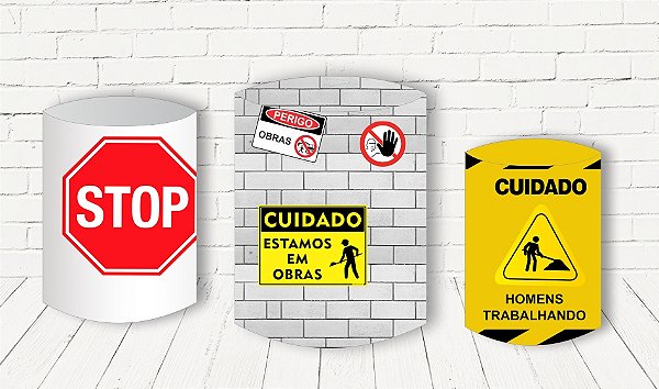 Trio De Capas P/ Cilindros Sublimado Construção Veste Fácil