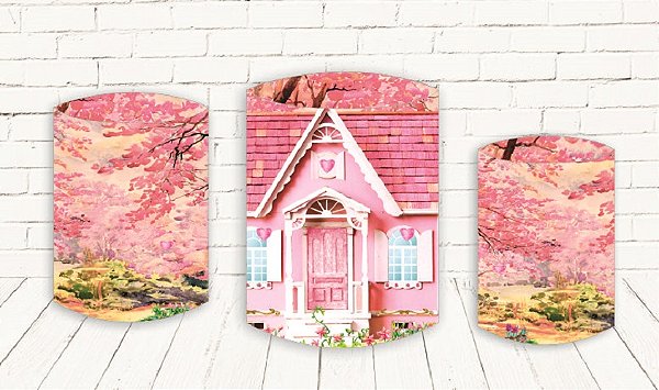 Trio De Capas P/ Cilindros Sublimado Casinha De Bonecas Veste Fácil