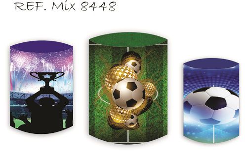 Trio De Capas P/ Cilindros Sublimado Futebol Veste Fácil