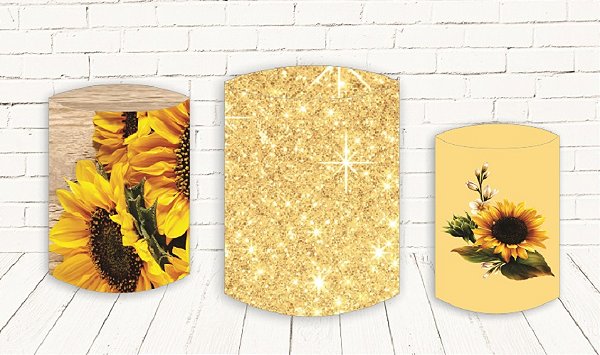 Trio De Capas P/ Cilindros Sublimado Girassol Veste Fácil