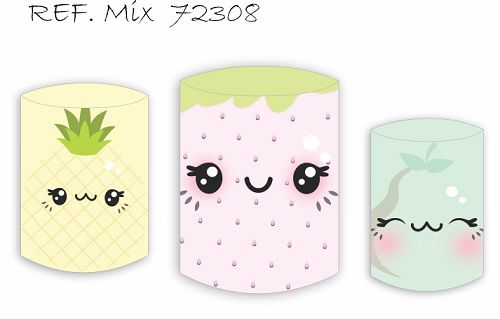 Trio De Capas P/ Cilindros Sublimado Frutinhas Veste Fácil