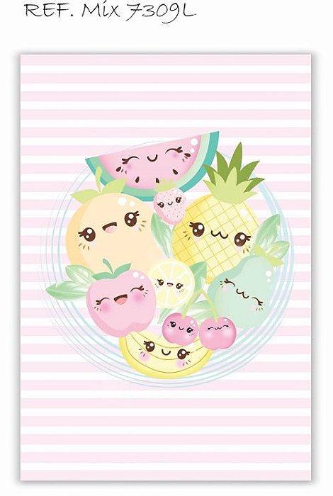 Painel Retangular Decorativo Para Festa Frutinhas