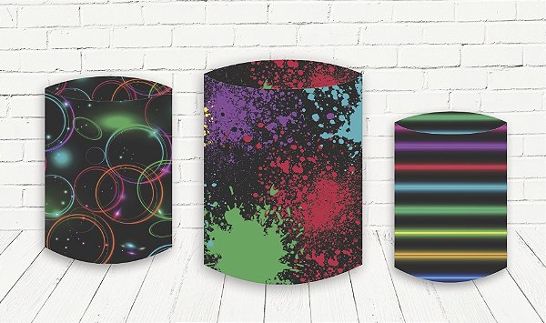 Trio De Capas P/ Cilindros Sublimado Neon Veste Fácil