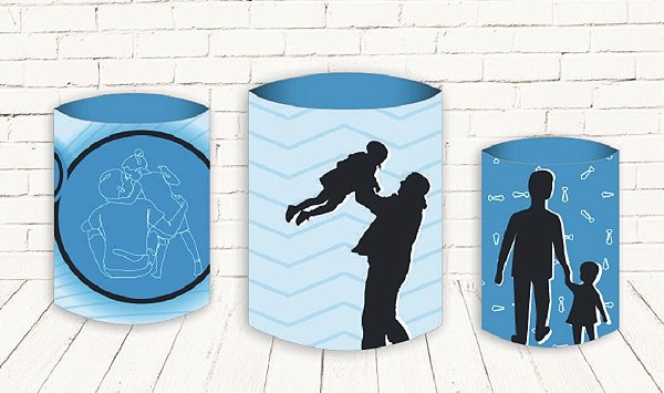 Trio De Capas P/ Cilindros Sublimado Dia Dos Pais Veste Fácil