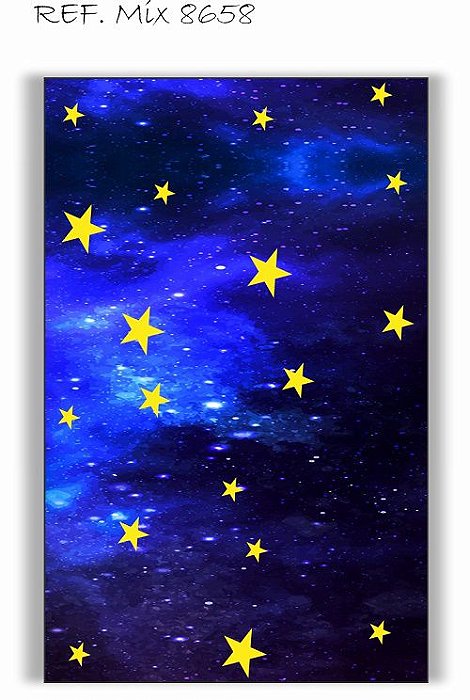 Painel Retangular Decorativo Para Festa Estrelas