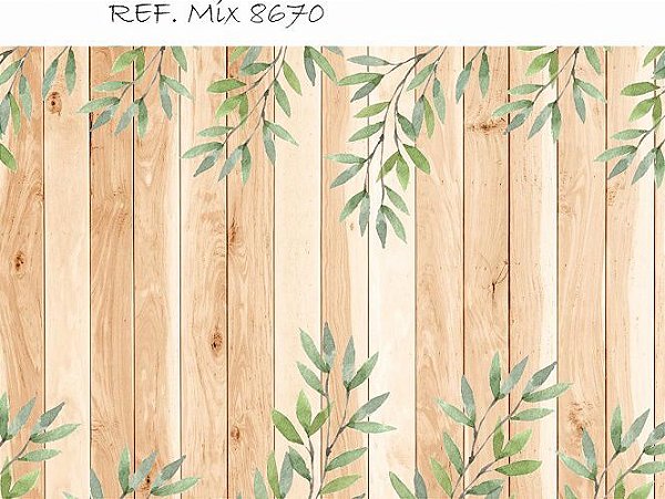 Painel Retangular Decorativo Para Festa Madeira