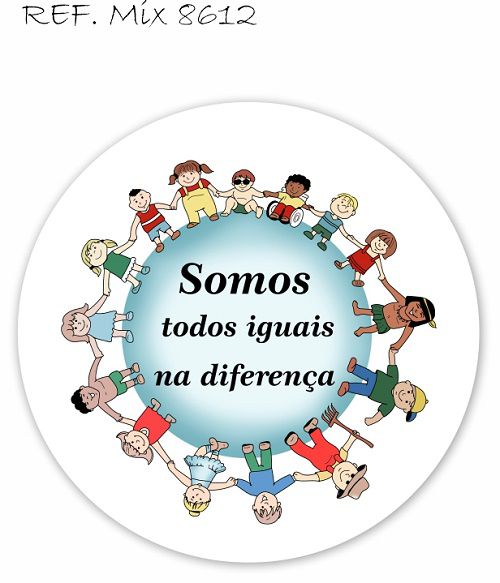 Painel Festa Redondo Sublimado Todos Iguais C/elástico