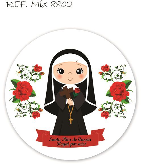 Painel Festa Redondo Sublimado Santa Rita C/elástico