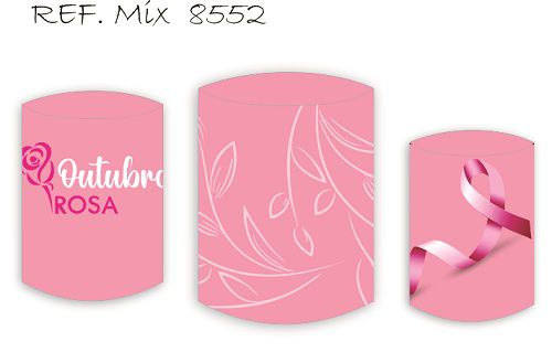 Trio De Capas P/ Cilindros Sublimado Outubro Rosa Veste Fácil