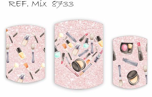 Trio De Capas P/ Cilindros Sublimado Maquiagem Veste Fácil