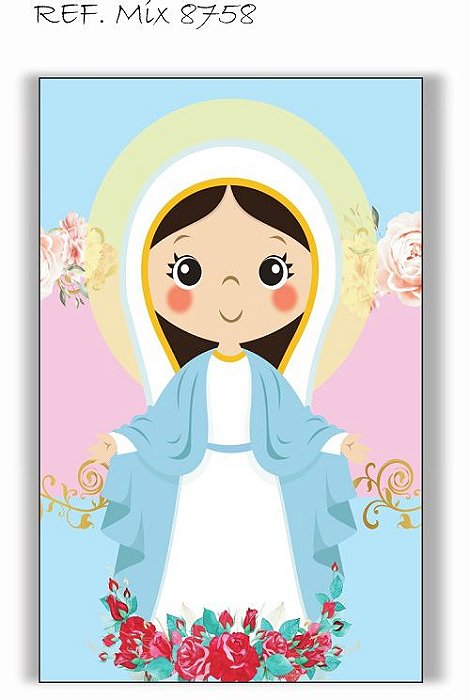 Painel Retangular Decorativo Para Festa Santinha