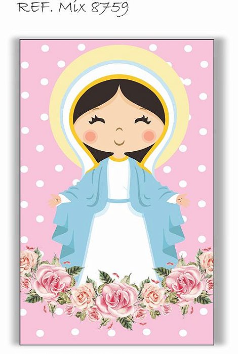 Painel Retangular Decorativo Para Festa Santinha