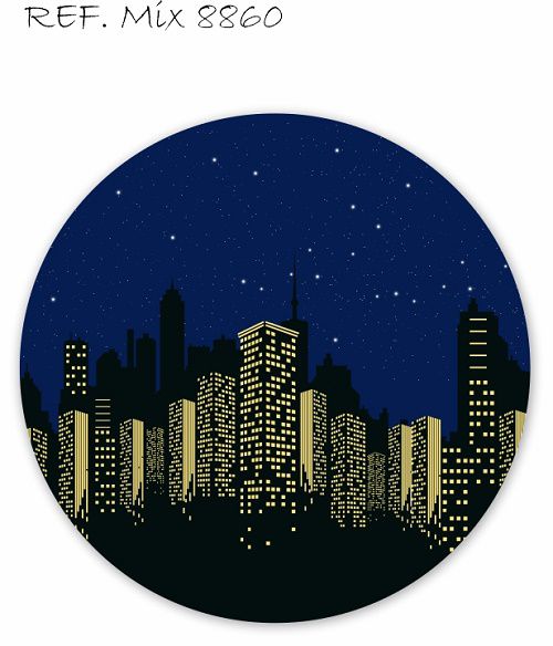 Painel Festa Redondo Sublimado Cidade C/elástico