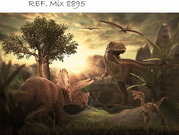 Fundo Fotográfico Em Tecido Sublimado Dinossauro