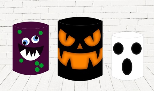 Trio De Capas P/ Cilindros Sublimado Halloween Veste Fácil