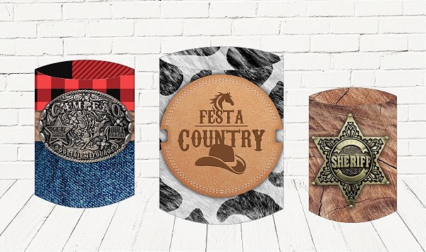 Trio De Capas P/ Cilindros Sublimado Country Veste Fácil