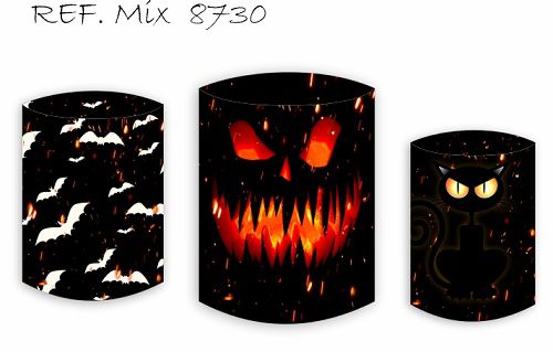 Trio De Capas P/ Cilindros Sublimado Halloween Veste Fácil