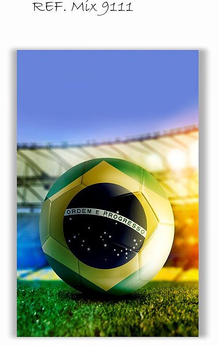Painel Retangular Decorativo Para Festa Futebol Copa Do Mundo