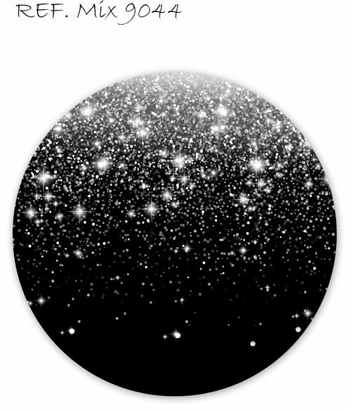 Painel Festa Redondo Sublimado Glitter Prata C/elástico