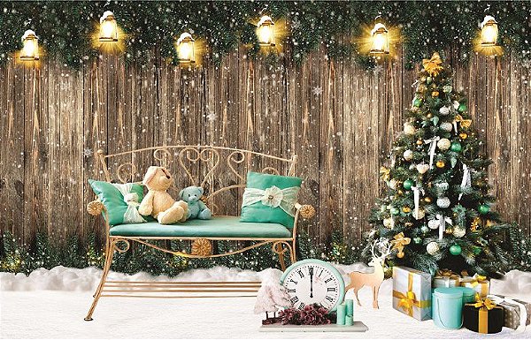 Fundo Fotográfico em Tecido Cenário Natal