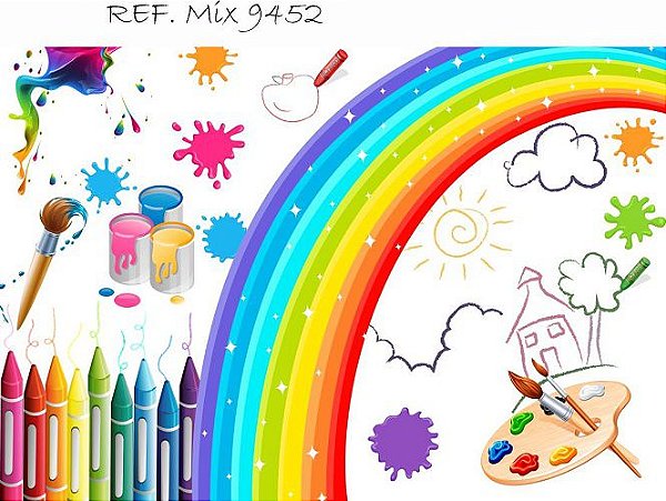 Fundo Fotográfico Em Tecido Sublimado Pintando O 7