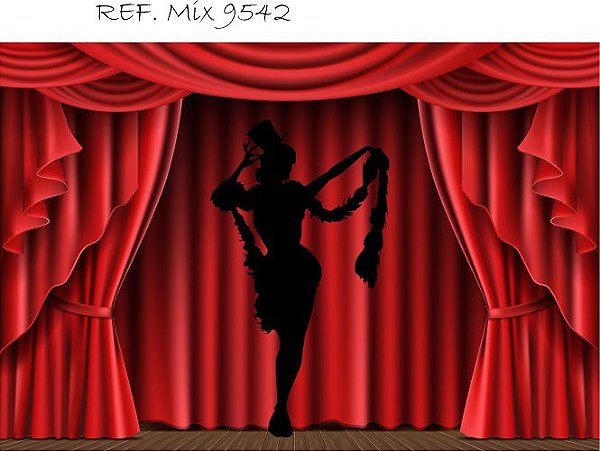 Painel Retangular Decorativo Para Festa Cabaré