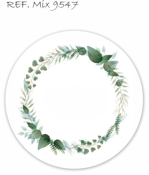 Painel Festa Redondo Sublimado Folhagem C/elástico