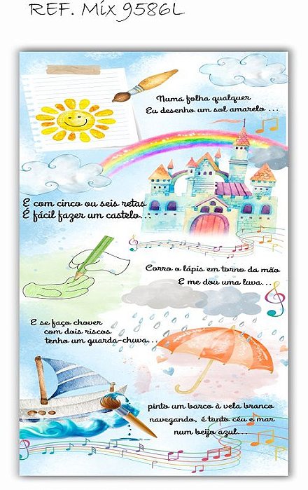 Painel Retangular Decorativo Para Festa Aquarela