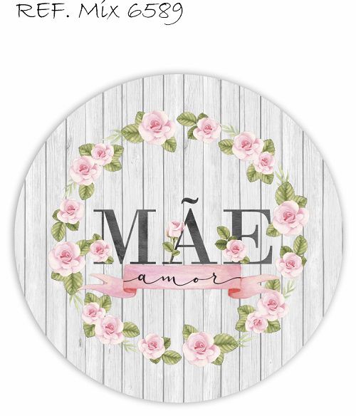 Painel Festa Redondo Sublimado Dia Das Mães da C/elástico