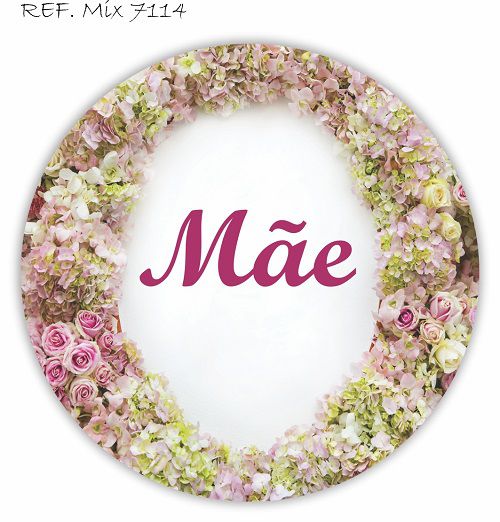 Painel Festa Redondo Sublimado Dia Das Mães da C/elástico