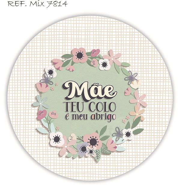 Painel Festa Redondo Sublimado Dia Das Mães da C/elástico