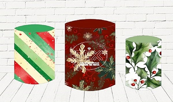 Trio De Capas P/ Cilindros Sublimado Natal Veste Fácil