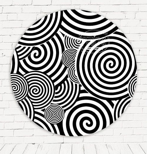 Painel Festa Redondo Sublimado Psicodelico C/elástico