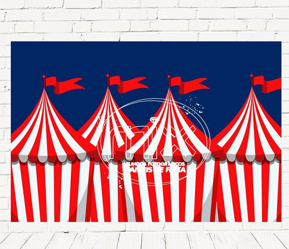 Fundo Fotográfico Em Tecido Cenário Circo